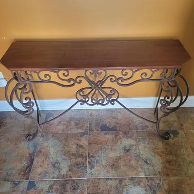 Wood and Iron Console Table (FE-EL)