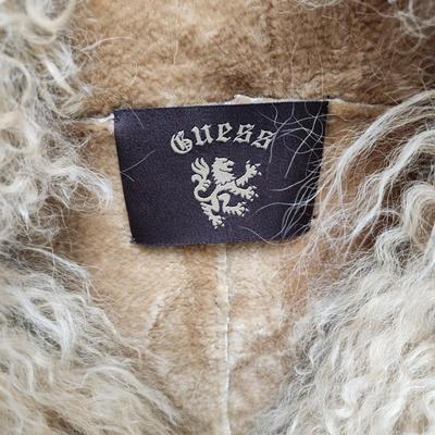 Guess Leather Mongolian Fur Coat XL
