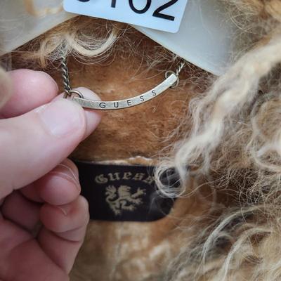 Guess Leather Mongolian Fur Coat XL