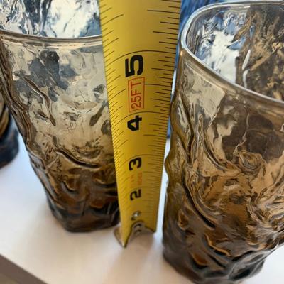 Blue & Amber Mid Century Libby Glasses Lot