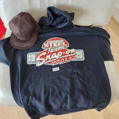 Grizzly Trucker Hat & 1920 Forged Steel Team Snap-on Hoodie Large