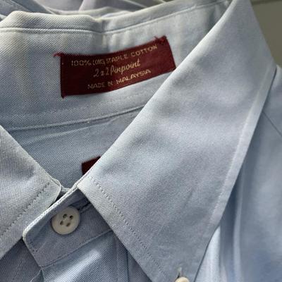 Men’s Blue & White Dress Shirts Lot
