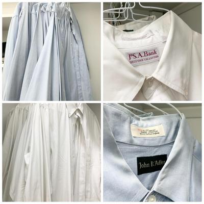 Men’s Blue & White Dress Shirts Lot