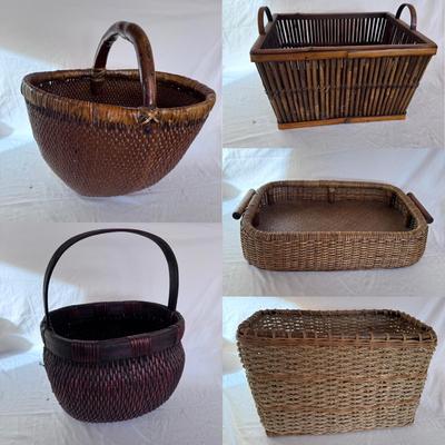 Wicker Basket Tray, Market Baskets, and More (DR-DZ)