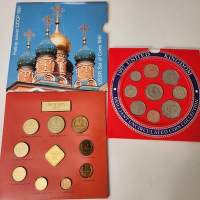 1991 Russia, 1997 United Kingdom UK Coin Proof sets