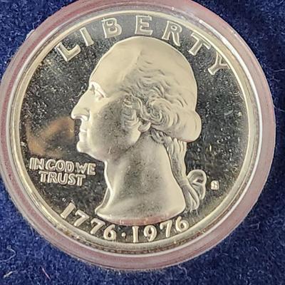 U.S. Mint 1976 Bicentennial Silver Proof Set + 1982 Silver George Washington Half Dollar