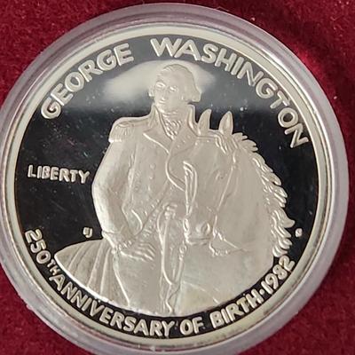 U.S. Mint 1976 Bicentennial Silver Proof Set + 1982 Silver George Washington Half Dollar