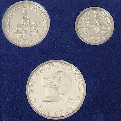 U.S. Mint 1976 Bicentennial Silver Proof Set + 1982 Silver George Washington Half Dollar