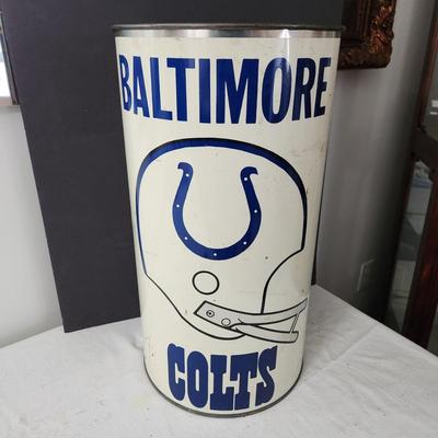 Baltimore Colts Trash Can & Booklet The best Football Game Ever