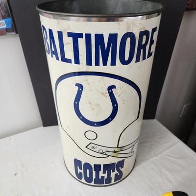 Baltimore Colts Trash Can & Booklet The best Football Game Ever
