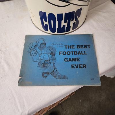 Baltimore Colts Trash Can & Booklet The best Football Game Ever