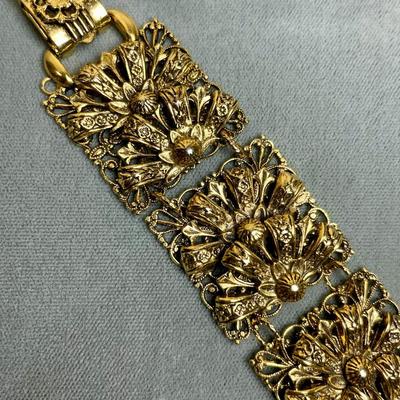 Vintage Filigree link Bracelet