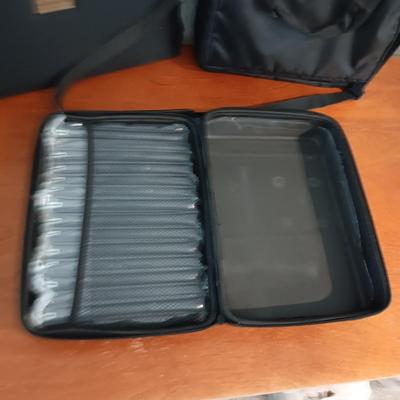 SOFT SIDED BRIEFCASE AND 2 ZIPPERED BAGS