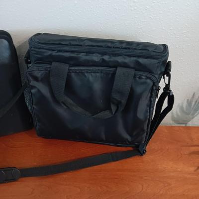 SOFT SIDED BRIEFCASE AND 2 ZIPPERED BAGS