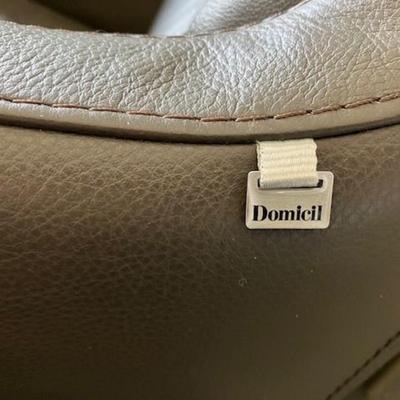 Two Domicil Gray Leather Chairs