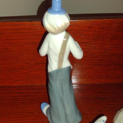 Three Porcelain Clown Figurines