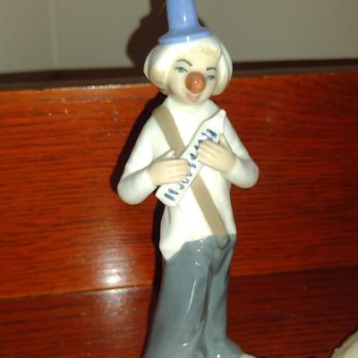 Three Porcelain Clown Figurines