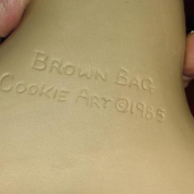 Enesco Clown Figurine and Brown Bag Cookie Mold