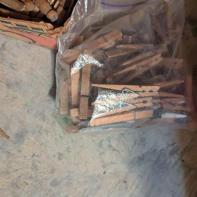 Vintage Wooden Clothes Pins