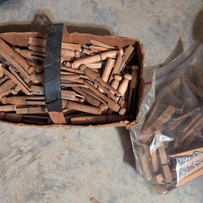 Vintage Wooden Clothes Pins