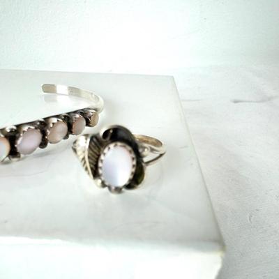 1239 Pink Quartz Silver Set