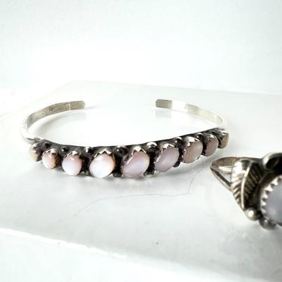 1239 Pink Quartz Silver Set
