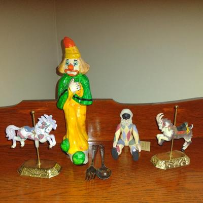 Collection of Home Decor- Clown and Carousel Horses