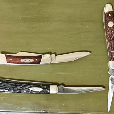 Three Vintage Pocket Knives