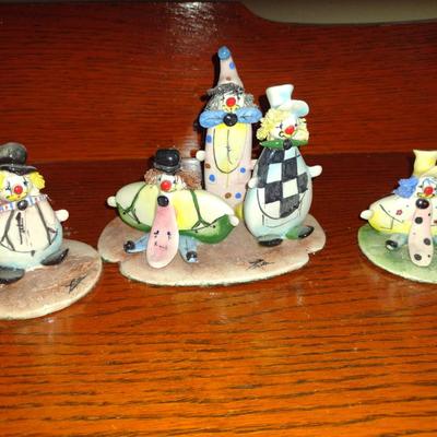 Collection of Zampiva Italian Art Clown Figurines