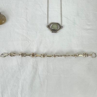 1245 Various Silver Jewelry, Dragonfly pendant