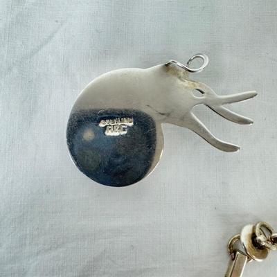 1245 Various Silver Jewelry, Dragonfly pendant