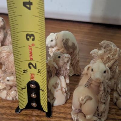 Carved Zodiac Animal Figures With The Box