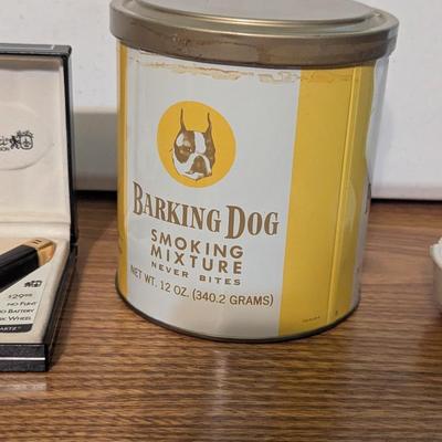 Vintage GES Line Ashtray Colibri Lighter Germany Ashtray Barking Dog Tin