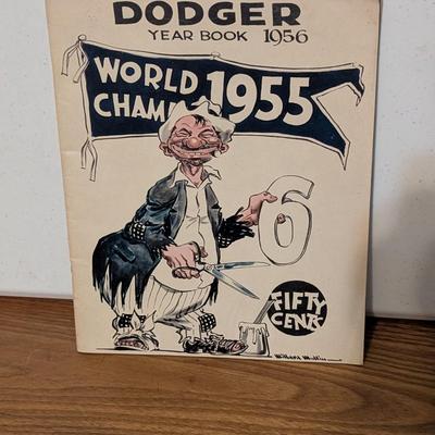 Vintage 1956 Los Angeles Dodgers Yearbook World Champ 1955