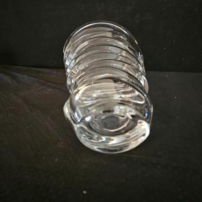 Beautiful Nachtmann glass vase "Vase Slice" With matching tea light candle holders