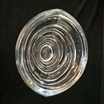 Beautiful Nachtmann glass vase "Vase Slice" With matching tea light candle holders