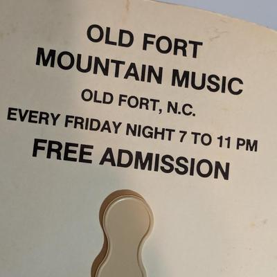 Vintage Funeral Home Fan Cottage Tri-Fold Old NC Mountain Music Fan