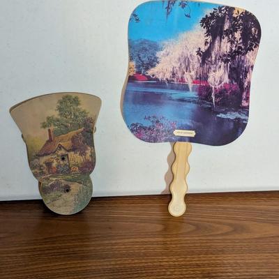 Vintage Funeral Home Fan Cottage Tri-Fold Old NC Mountain Music Fan