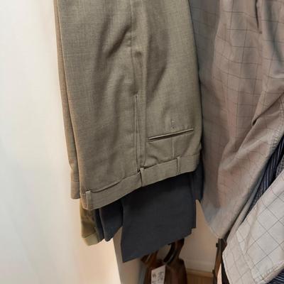 1256 Lot of Men's Dress Shirts With Suits and Pants