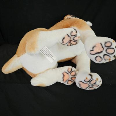 Hard Plush Realistic Large Bulldog Stuffed Animal Dog Puppy 21" Tall