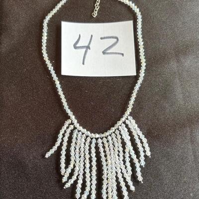 White Bead Necklace