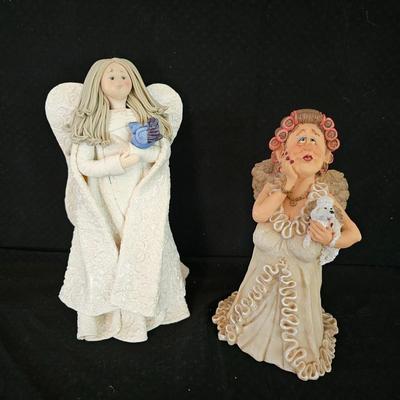 Angel figures - RAZ Blanche Guardian Granny by Doug Harris and Kneeded Angels Peace $ 6203 Pavilion Gift Co.