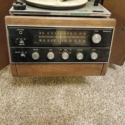 Rare Working 1970s Magnavox Drum Console Stereo end tables one with stereo - one with speakers - WORK Great! With original paperwork and...