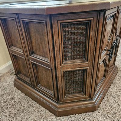 Rare Working 1970s Magnavox Drum Console Stereo end tables one with stereo - one with speakers - WORK Great! With original paperwork and...