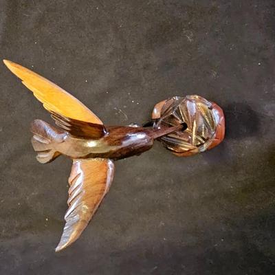 Wooden hummingbird - glass blown Hummingbird - Hand painted original floral art - and more Hummingbirds