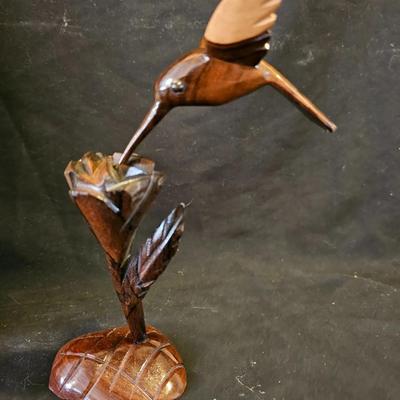 Wooden hummingbird - glass blown Hummingbird - Hand painted original floral art - and more Hummingbirds