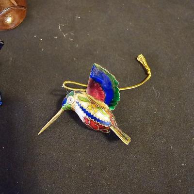 Wooden hummingbird - glass blown Hummingbird - Hand painted original floral art - and more Hummingbirds
