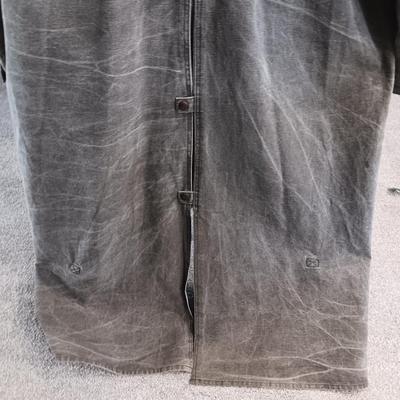 VERY NICE OUTBACK TRADING CO CANVAS DUSTER W/LEATHER COLLAR (XL)