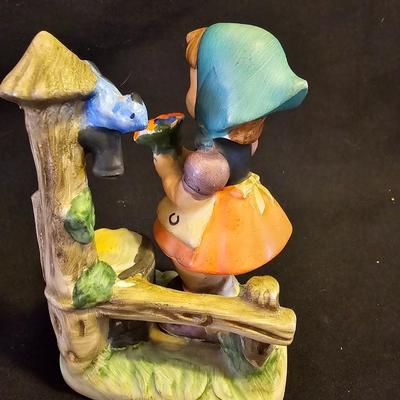 Two vintage Hummel like porcelain figures - not marked hummel