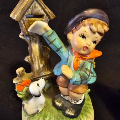 Two vintage Hummel like porcelain figures - not marked hummel